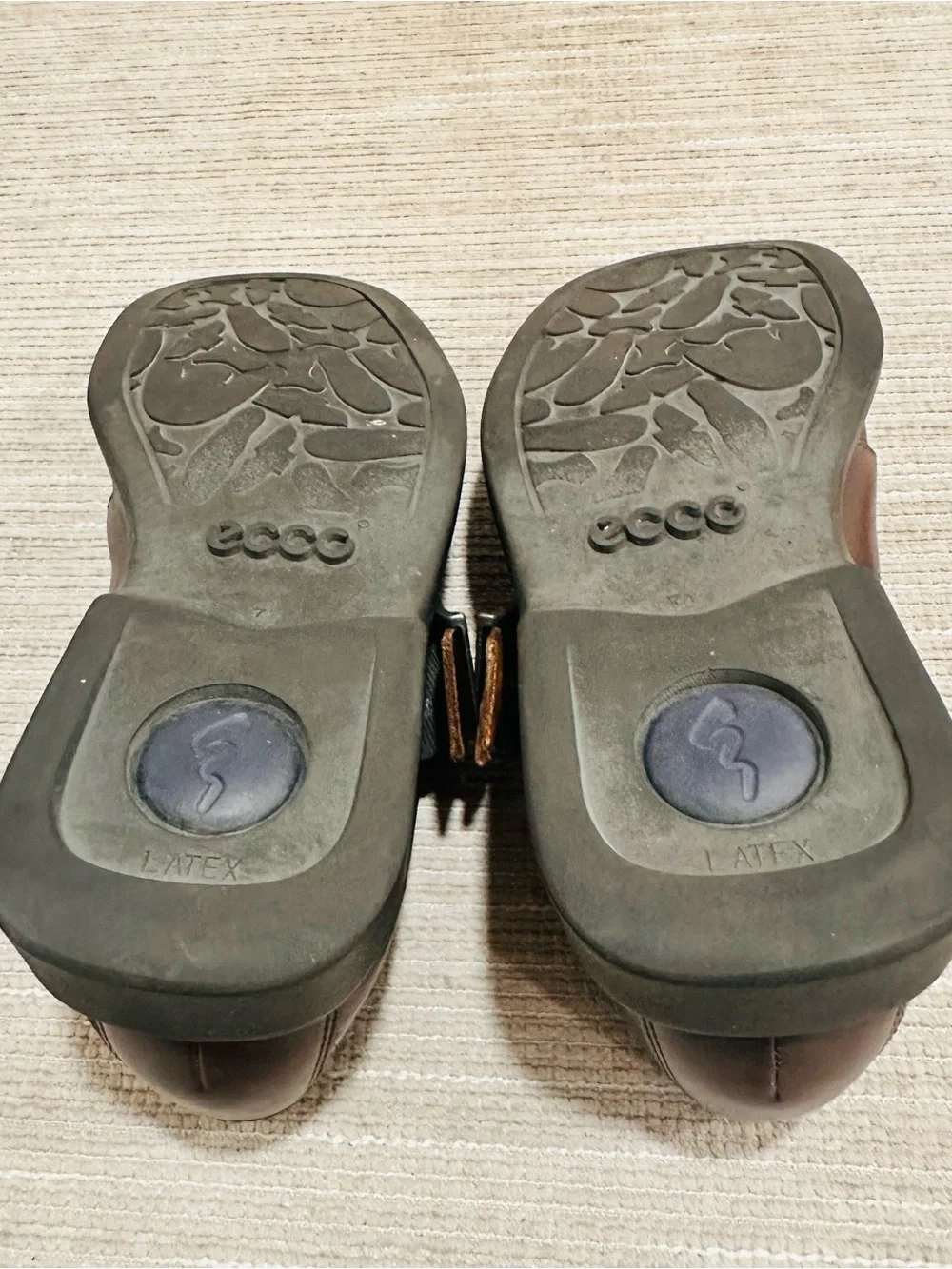 ECCO Men's Brown Leather Fisherman Sandals Casual Shoes US 7.5 $149.95 EUC *